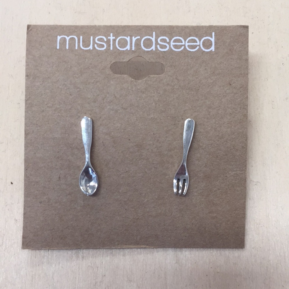 Silver Fork and Spoon Earrings